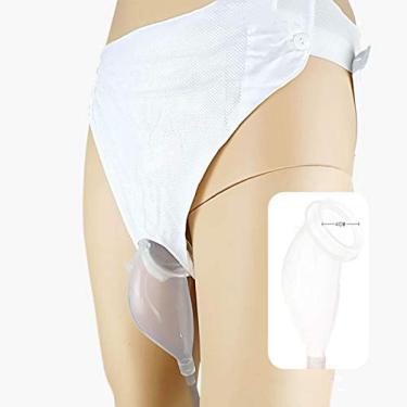 Imagem de GuXianW Mictório vestível – Urinol portátil com duas bolsas de 1000 ml para coletor de urina – Bolsa de xixi reutilizável para incontinência, 1 peça, homem, luxuoso