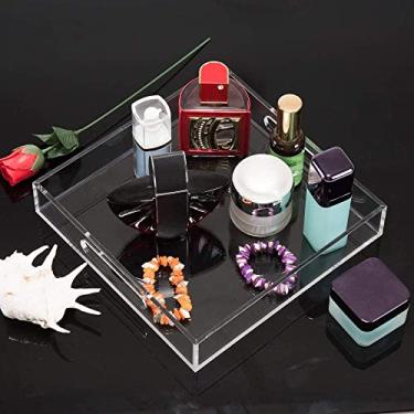 Imagem de Bandeja de servir acrílico robusto com alças