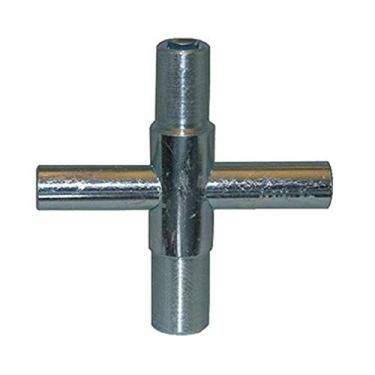 Imagem de LASCO 01-5223 Chave de torneira para mangueira externa de metal, em formato de cruz, serve para broches quadrados de 1/4, 9/32, 5/16 e 11/32 polegadas