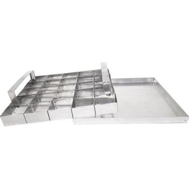Imagem de Aro Cortador De Brownie 25 Cav 4 X 4 X 3 Com Assadeira