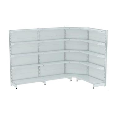 Imagem de Gondola Parede 196 Amapa Flex 60 Kit 3m 1 Canto Branco SPEti