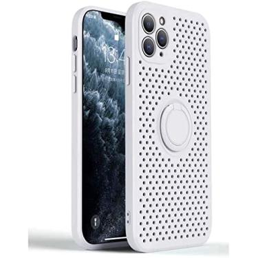 Imagem de KKFAUS Capa para Apple iPhone 11Pro, capa de silicone de dissipação de calor à prova de choque iPhone 11 Pro 5,8 polegadas câmera com tudo incluído capa de telefone (cor: branco)