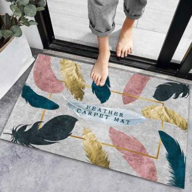 Imagem de SHENGANG Tapete antiderrapante para porta tapetes de banho super absorventes para casa banheiro piso carpete quarto capacho carpete sala de estar, 2,50x80cm