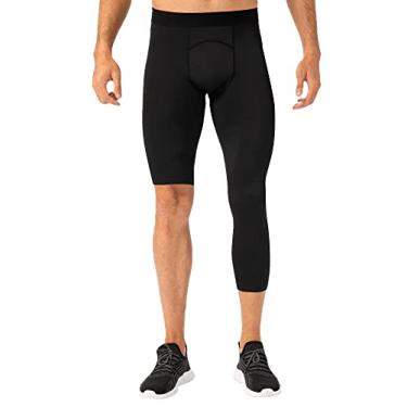 Imagem de Tingpai L ing masculina de uma perna pa basquete respirável treinamento fitness meia-calça de perna única