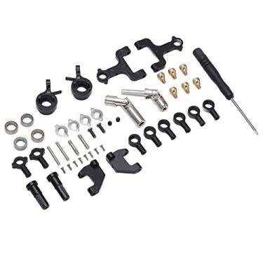 Imagem de Conjunto de copos de direção RC, kit de braço oscilante inferior superior forte flexível leve resistente ao desgaste compacto com eixo de transmissão removível para carro WPL D42 RC