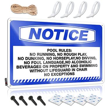 Imagem de No Boys Allowed Sign Aviso Regras da Piscina Sinal de Lata Placas de Lata para Homem Decoração de Música Caverna (Tamanho: 20X30CM)