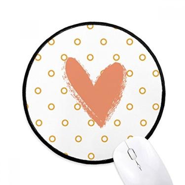 Imagem de DIYthinker Mouse pad arte abstrata em forma de coração para mesa escritório tapete redondo para computador