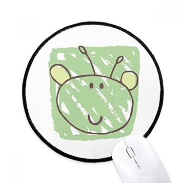 Imagem de DIYthinker Universo e alienígena grafite alienígena mousepad desktop escritório tapete redondo para computador