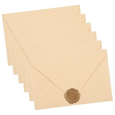 Imagem de Abaodam 6 Conjuntos Envelopes De Cartão De Visita Cartões De Bênção De Natal Envelope De Benção Titular Do Cartão De Lacre Cera Papel Convidar Noiva Casamento