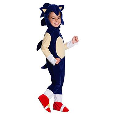 Fantasia Infantil Sonic The HedgeHog com Máscara Pop Curto