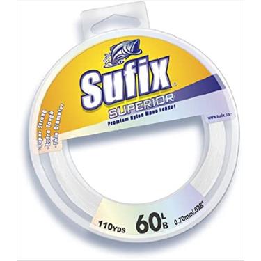 Imagem de Sufix Linha de pesca com roda líder superior de 100 metros (transparente, 22,7 kg)