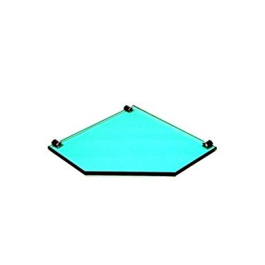 Imagem de Porta Shampoo de Canto Reto em Vidro Verde Lapidado - Aquabox - 25cmx25cmx10mm