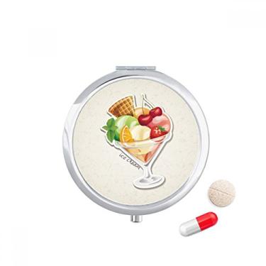 Imagem de Porta-comprimidos de sorvete de laranja cereja e morango