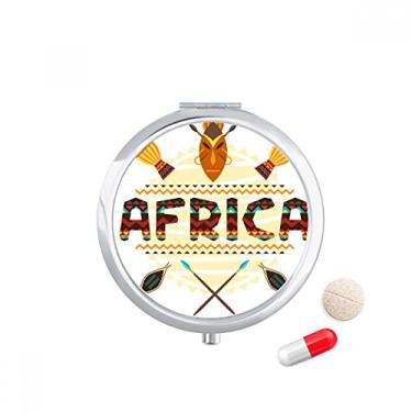 Imagem de Caixa de comprimidos Africa Fancy Texto Totem Signs Porta-comprimidos, Porta-remédios