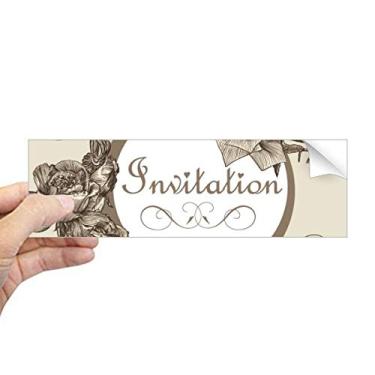 Imagem de DIYthinker Adesivo retangular com estampa de flores de rosas antigas, decalque de janela para notebook