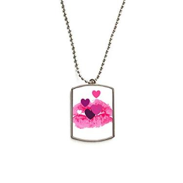 Imagem de Colar para animais de estimação com pingente de corrente de aço inoxidável para o Dia dos Namorados