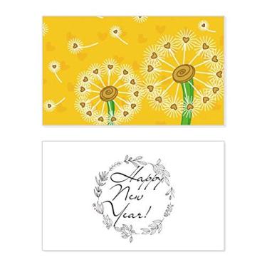 Imagem de Flor amarela dente-de-leão flores festival ano novo cartão felicitações Bless mensagem presente