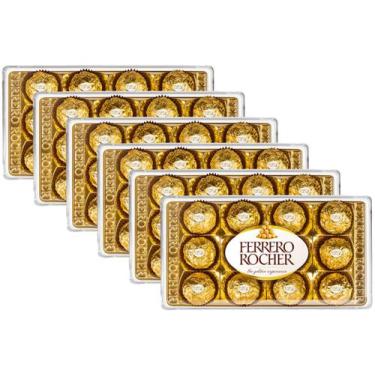 Imagem de Kit 6 Caixas Bombom Ferrero Rocher 12 Unidades Presente 150G