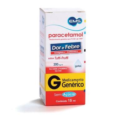 Imagem de Paracetamol gotas 200mg 15ml Genérico Ems EMS