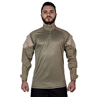 Imagem de Camisa Combat Shirt Tática Caqui Safo Militar Tamanho:G