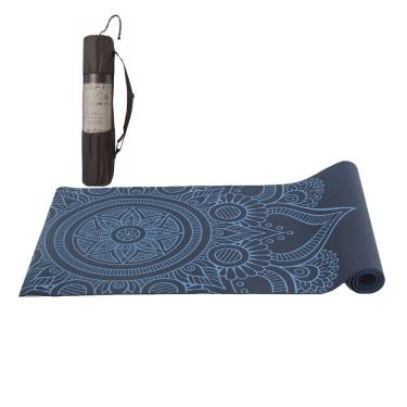 Imagem de Tapete Yoga Mat Pilates PVC Com Estampa e Bolsa Yangfit