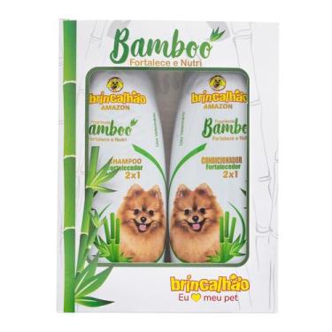 Imagem de Kit Shampoo E Condicionador Brincalhão Bamboo 500ml Para Cães