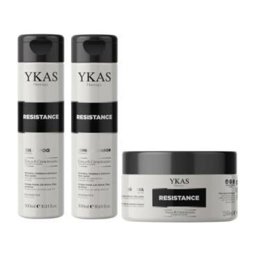 Imagem de Ykas Kit Resistance 300 Ml (Shampoo, Condicionador, Máscara 250 Ml)