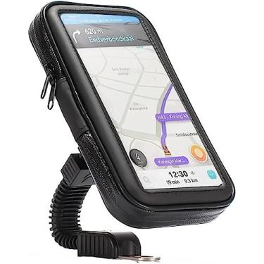 Imagem de Suporte de Celular Moto Capa Impermeável Prova D'água 6,3 Pol Bike Motoboy Universal Gps Waze Mapa Ifood Uber Eats 99 Rappi