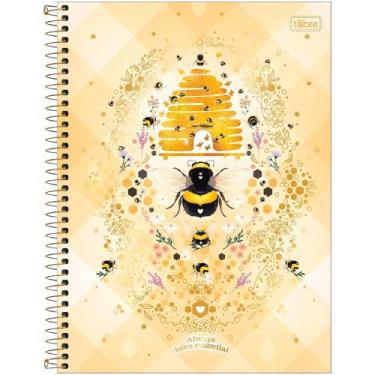 Imagem de Caderno Universitário 10 Matérias Tilibra Honey Bee Always