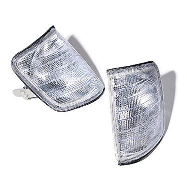 Imagem de Astra Depot Par de lente transparente para luz de seta do para-choque dianteiro compatível com Mercedes W124 E-Class Sedan 1985-1995