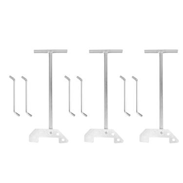 Imagem de 3 peças de ferramentas de chave de desobstrução de pia de cozinha, triturador de lixo de aço inoxidável desobstrui a pia de reparo de cozinha entupimento para remover resíduos de bagunça acima da pia