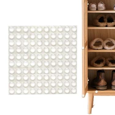 Imagem de Protetores de parede de maçanetas | 50 peças/100 peças rolha de maçaneta de porta transparente adesiva para parede,Acessórios para casa para gavetas armários tábuas de corte tampos de vidro Xiaofeigun