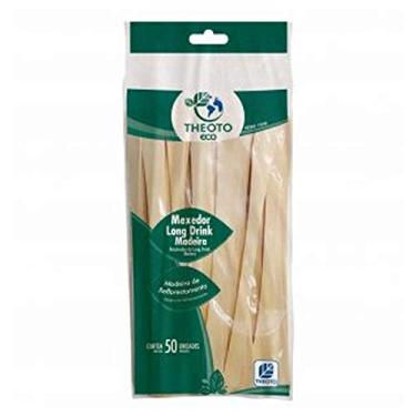 Imagem de Mexedor Long Drink Madeira Eco c/50 - Theoto