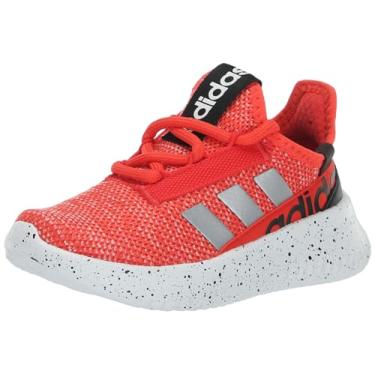 Imagem de adidas Tênis de corrida infantil unissex Kaptir 2.0, Vermelho brilhante/prata metálico/preto, 11 Little Kid