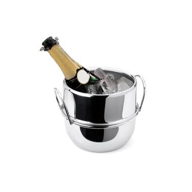 Imagem de Balde Térmico Inox Para Garrafas Servir Gelo Bebida 4L Forma