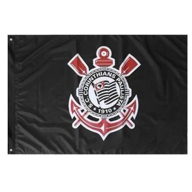 Imagem de Bandeira Oficial Do Corinthians 256 X 180 Cm - 4 Panos - Myflag