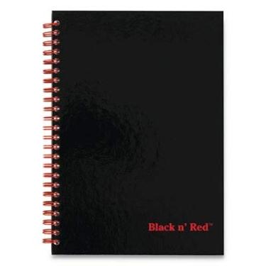 Imagem de Black n' Red Cadernos, diários de negócios, pacote com 3, 28 cm x 21 cm, 70 folhas, pautado, papel Optik, aplicativo Scribzee, capa dura, encadernado, preto (400123488)