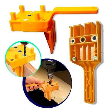 Imagem de Guia Gabarito Para Cavilhas Marcação Métrico 6, 8, 10mm Ferramenta Mestre Autocentralizante Perfuração Marcenaria