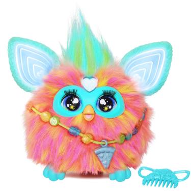 Imagem de Brinquedo de pelúcia interativo Furby Coral com 15 acessórios de moda