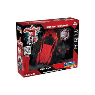Imagem de Carrinho Transformável Controle Remoto Megaformers Auto Mercury Vermelho Multikids - BR1649