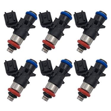 Imagem de EPSIRMP 0280158233 Conjunto de 6 peças de injetores de combustível com 4 furos compatíveis com Dodge Avenger Challenger Charger Durango Grand Caravan Journey, compatível com Jeep Grand Cherokee 3.6L