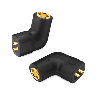 Imagem de okcsc Adaptador de cabo MMCX para 0,75/0,78 QDC 2 pinos funciona para cabo MMCX conectado para ZSN Pro ZS10 Pro NF2u KZ ZSX AS16 CA4 A10 QDC IEMs conector preto
