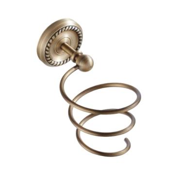 Imagem de Conjunto de acessórios de banheiro de latão antigo, conjunto de hardware, barra de toalha, suporte de papel higiênico, escova de banheiro, saboneteira, suporte de secador de cabelo