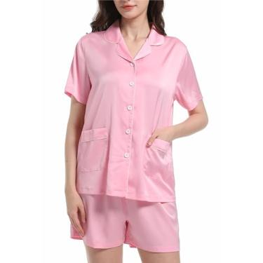 Imagem de Guunify Conjunto de pijama feminino, rosa, XXG