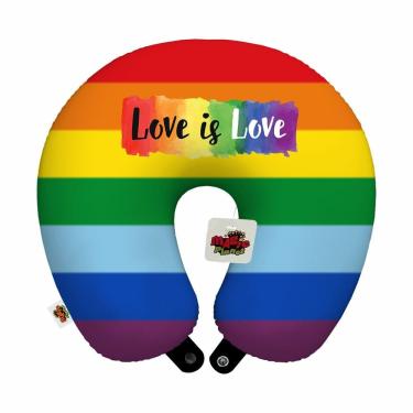 Imagem de Almofada de pescoço viagem love is love namorados lembrança