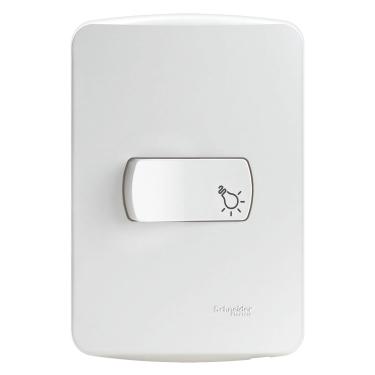 Imagem de Conjunto Placa 2x4 Horizontal C/ Pulsador Minuteria 10A 250V Branco Miluz Cód. S3B62560 – Schneider