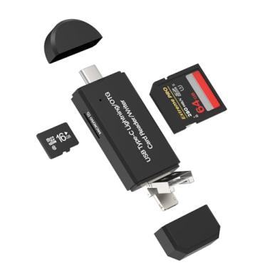 Imagem de Leitor de cartão para iPhone 7 12 13 Ipad Air Lightning compatível com Apple MacBook Mac Computador USB C para TF Adaptador de memória Micro SD Câmera 4 em 1 Samsung LG Android Phone PC Flash Drive Acessórios