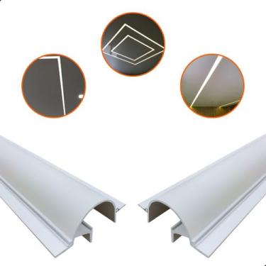 Imagem de Perfil De Led Embutir No Frame Iluminação Indireta 2m Sanca
