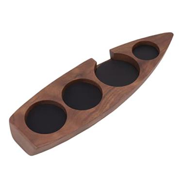 Imagem de Suporte para Calcadeira de café de Madeira, Estação Distribuidora Em Forma de Barco, café, Bar, Cozinha (53 mm)