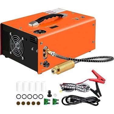 Imagem de Compressor de ar PCP, 300bar 4500psi portátil bomba de alta pressão transformador compressor de rifle pneumático inflador, filtro separador de água-óleo integrado, alimentado por carro 12V D